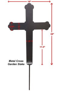 Metal Cross Ground Stake is great for memorials or just decorative yard art.